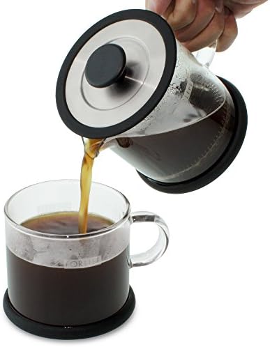 FORLIFE Cafe Style Glass Coffee/Tea Press, 16-Ounce, Black - Image 7