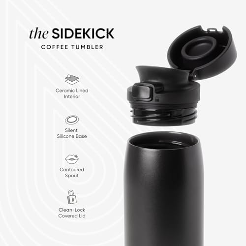 Simple Modern Ceramic Lined Insulated Coffee Tumbler | 16oz, Green - Image 4