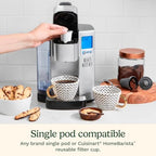 Cuisinart Coffee Maker, Single Serve 72-Ounce Reservoir Coffee Machine, Programmable Brewing & Hot Water Dispenser, Stainless Steel, Cool Grey - Image 7