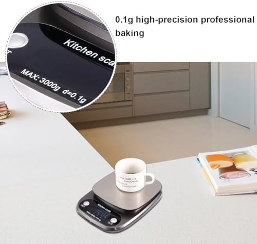 Rechargeable Kitchen Scale with 3kg Capacity and 0.1g Precision - Image 3