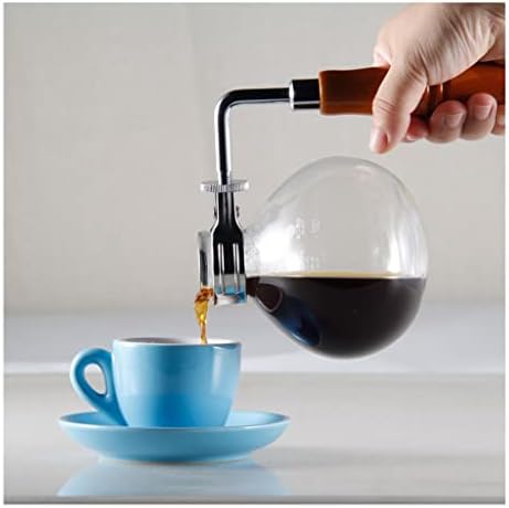 JITEM Cafetera Syphon Coffee Maker Manual Retro Vacuum Glass Siphon Pot Percolators 3 Cups Glass Tabletop Siphon Coffee Maker for Coffee or Tea - Image 7