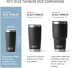 YETI Rambler 10 oz Tumbler, Stainless Steel, Vacuum Insulated with MagSlider Lid, Black - Image 2
