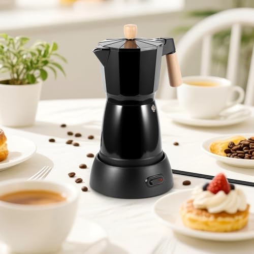 Houkiper 6 Cup Electric Moka Espresso Maker for Home Office Coffee Brewing - Image 7