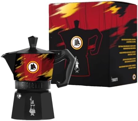 Bialetti Caffettiera Moka Express Roma, Not Suitable for Induction Hobs, Aluminium, Silver, 3 Cups (130 ml) by Bialetti