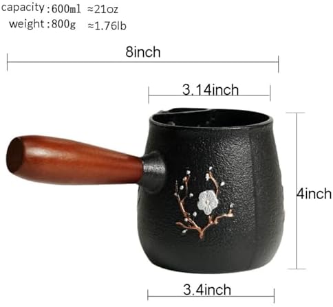 Handcrafted Cast Iron Teapot for Open Flame Brewing, Side Handle Tea Kettle - Image 2
