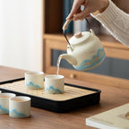 Chinese Tea Set – White Porcelain Gongfu Teapot with 6 Cups & Tea Tray, Travel Tea Set with Carrying Case for Tea Ceremony, Daily Tea Ritual, Asian Style Gift - Image 6