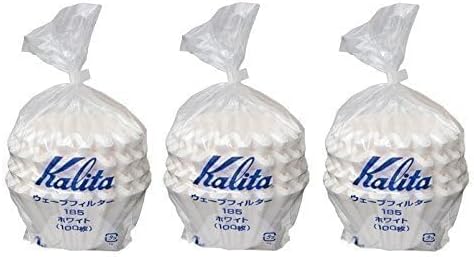 3 X Kalita: Wave Series Wave Filter 185 (2-4 Persons) White. 300 Pieces (Japan Import) - Image 2