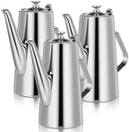 Honeydak 3 Pcs Stainless Steel Pitcher with Lid, 2 Liter Stainless Steel Kettle Metal Cold Water Pitcher Large Capacity Tea Kettle Jug Beverage Dispenser with Handle for Home Restaurant Office(Long) by Honeydak
