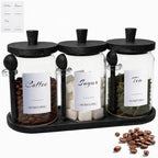 3-Pack 30oz Glass Coffee Container Set by Unknown