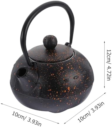 YARNOW Cast Iron Tea Kettle 0.4l Japanese Tetsubin Iron Teapot with Infuser Stovetop Compatible for Home and Office Tea Brewing - Image 2