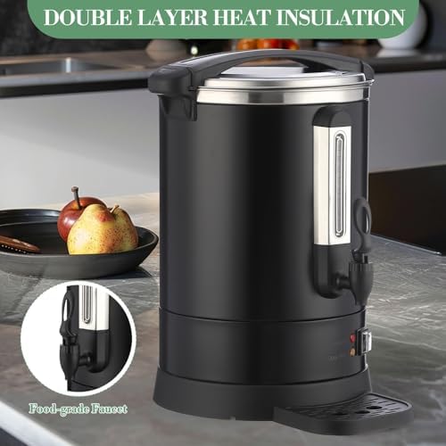 100-Cup (14L) Commercial Coffee Urn – Stainless Steel Electric Hot Beverage Dispenser with Fast Brew & Double-Wall Insulation, Easy to Clean for Large Events, Catering, Churches, and Gatherings - Image 4