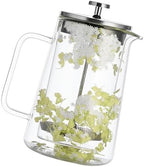 650ML with Thermal Insulation for Coffee Dried Flower Use Coffee Maker Premium Glass & Metal Press by Fogun