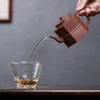 Tea Kettle Home Kung Fu Tea Set Office Purple Clay Light Plain Hexagonal Well Fence Teapot Ceramic Tea Infuser - Image 7