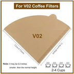 Wood Pulp 02 Cone Filter Pour Over 2-4 Cups Natural Drip Coffee Paper Filters Makers Accessories - Image 4