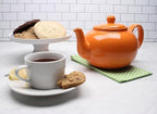 RSVP Large Stoneware Chai Teapot -Microwave & Dishwasher Safe - 42 oz - Orange - Image 5