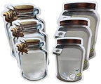 50 Pieces Stand Up Mason Jar Pattern Ziplock Bags Plastic Pouch Cute Bottle Shape Smell Proof Packaging Pouches (Flower,6.7x9.6 Inch) - Image 6