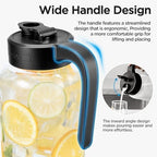 Mason Jar Pitcher, 3 pcs 64 oz (2 quart), Glass Pitcher with Lid - Image 3