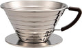 Carita Kalita Stainless Steel Coffee Dripper Wave Series - 2-4 People, 185S, Made in Japan, For 2-4 Cups by Kalita