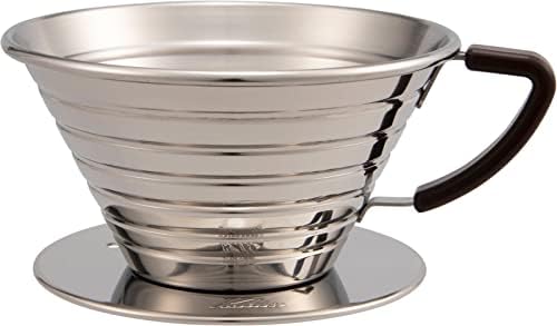 Carita Kalita Stainless Steel Coffee Dripper Wave Series - 2-4 People, 185S, Made in Japan, For 2-4 Cups by Kalita