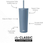 Simple Modern Iced Coffee Tumbler, Insulated | 24oz | Blue - Image 2