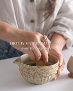 Jade Blossom Matcha Whisk Set – 5 Piece Japanese Matcha Kit with Handmade Ceramic Bowl, Bamboo Whisk, Scoop, Holder & Sifter – Tea Gift for Matcha Lovers & Mindful Rituals - Image 3