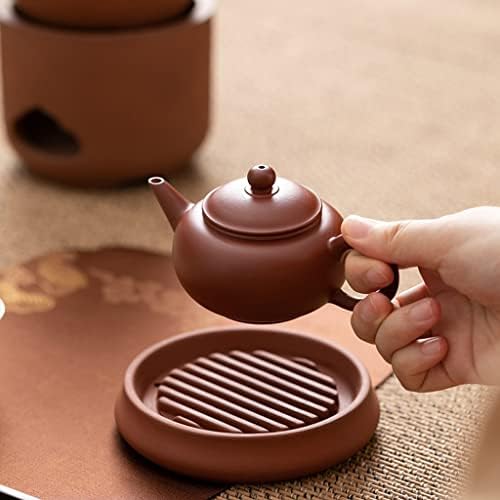 Tea Pots For Loose Tea Mixing The Mud Urgent Beard Pot Small Teapot One Person With Cinnabar Mud Hand Pull Pot Pure Manual Kung Fu Teapot Tea Infuser Pot(D-180ml) - Image 7