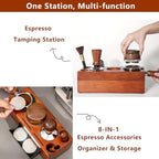 Wooden Espresso Tamping Station for 51-54mm & 58mm Portafilters - Image 2