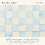 MACKENZIE-CHILDS Tea Kettle, 3 Quarts, Light-Blue-and-White Sky Check - Image 3