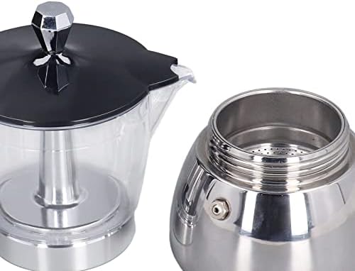 Stovetop Espresso Maker, Italian Coffee Maker, 6 Cup Moka Pot Clear, Classic Stovetop Espresso Maker for Great Flavored Strong Espresso for Home Office - Image 4