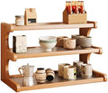3-Tier Wooden Mug Holder Countertop, Coffee Cup Holder Mug Display Coffee Mug Organizer Mug Rack for Coffee Station Organizer Mug Shelf for Cabinet for Kitchen, Home,Acrylic,Long by Unknown