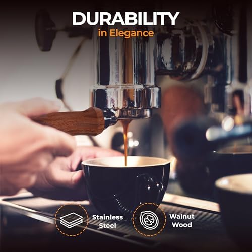 54mm Bottomless Portafilter Breville Compatible 54mm Portafilter with Unique USA Flag Engraving - Enrich Your Coffee Espresso Shot with Our Naked Lightweight Breville Bottomless Portafilter - Image 6