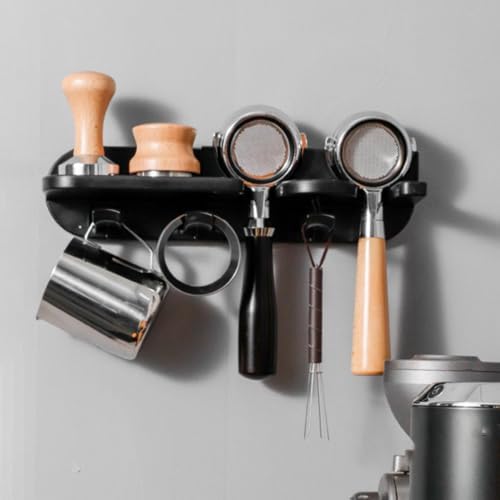 VOSAREA Wall-mounted Espresso Tool Holder No-drill Coffee Portafilter Storage Rack Espresso Accessories Organizer for Efficient Coffee Setup - Image 7