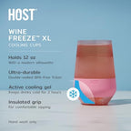 Host Freeze XL Wine Cooling Cups for Gifts for Mom, Birthday Gifts for Women, Double Wall Insulated Plastic Wine Glasses for Red and White Wines, Freezable Plastic Tumblers, 12 oz, Set of 4, Assorted - Image 2