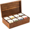 Acacia Wood Tea Bag Organizer with Compartments by liberty