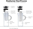Hydracy Cold Brew Coffee Pitcher,Borosilicate Glass Iced Tea Maker 52oz - Image 2