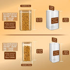 D2scrma 50oz/149oz Square Glass Storage Containers with Lids 2-Pack - Image 2