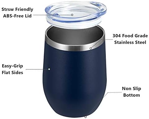 MEWAY 12oz Wine Tumbler Mix Color 12 Pack Bulk Gifts for Women, Vacuum Stainless Steel Travel Mug with Lid,Insulated Stemless Wine Cup Glass for Coffee,Cocktails,Drinks(Mix,Set of 12) - Image 5