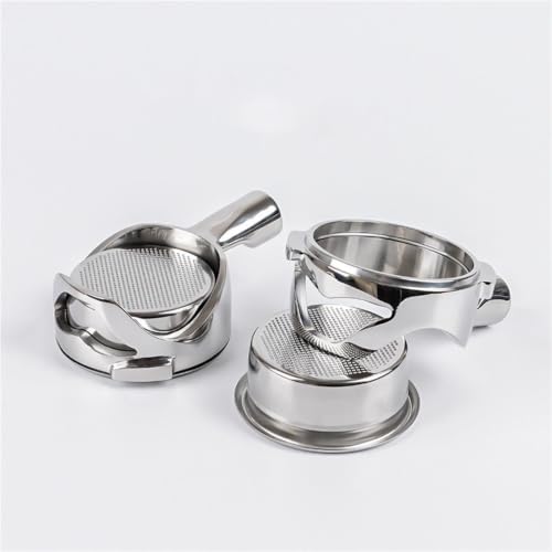Coffee Machine Portafilter Handle,Compatible With Gaggia,Modified Filter 58MM Bottomless Hollow Stainless Steel filter basket(58mm-silver) - Image 4