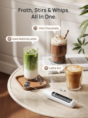 DREO BaristaMaker Nano Handheld Milk Frother Wand Coffe Frother - Image 3