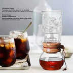 Adjustable Glass Coffee Drip Pot with Fine Filter Paper, pour Over Coffee Maker for Iced Drinks, Milk, Professional Design for Precise Brewing, 400Ml Capacity - Image 2