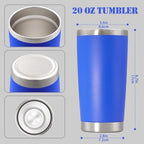 20 oz Tumbler Insulated Tumblers Stainless Steel Coffee Mug,DarkBlue 12PCS - Image 5