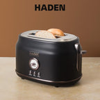 Haden Dorset 2 Slice Wide Slot Stainless Steel Bread Toaster, Black/Pewter - Image 6