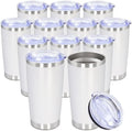 20oz Tumbler Stainless Steel Tumbler Coffee Tumbler with Lid White, 12P by AUWBON
