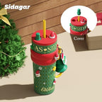 24 oz Ceramic Lined Insulated Stainless Steel Tumbler, Christmas - Image 4