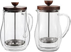 Liudan Coffee Pot Coffee Kettle with Handle Double Wall Glass Coffee Pot Filter Presses Kettle Heat-Resisting Tea Press Bottle Household Coffee Tools Coffee Kettle (Color : 600ML) - Image 5