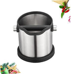 Anti Slip Espresso Grinds Waste Container Open Mouthed Stainless Steel - Image 2