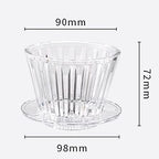 Coffee Filters Coffee Dripper Crystal Eye Pour Over Filter Cups Maker Flat Bottom Increase Uniformity(White) - Image 2
