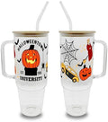 Sip-Sip Hooray! Halloweentown 40oz Glass Tumbler with Lid and Straw, Spooky Season Iced Coffee Cup, Halloween for Women by Sip-SipHooray