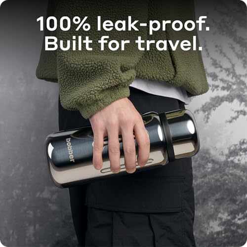 BOBBER 26 oz Stainless Steel Insulated Flask with Tea Infuser – Keeps Drinks Hot 28 Hours – Leak-Proof, Dishwasher Safe Travel Bottle for Coffee and Tea – For Commute, Hiking, Office (Glossy) - Image 3