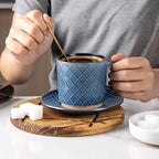 GBhome 6 OZ Coffee Mugs with Saucer and Stand, Ceramic Espresso Coffee Cup - Image 6